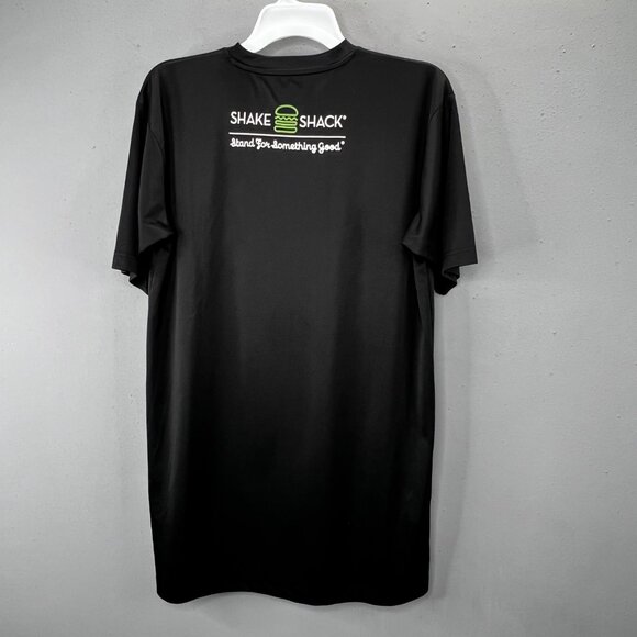 Shake Shack Shirt Crew Member Employee M Black Burger Logo Short Slv Recycled - Picture 3 of 4